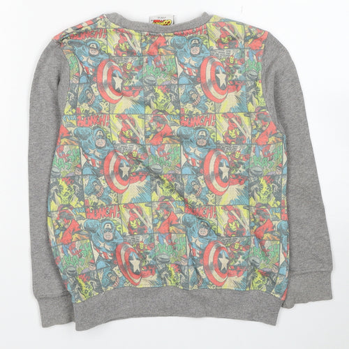 NEXT Boys Grey Polyester Pullover Sweatshirt Size 6 Years Pullover - Comic Book Marvel