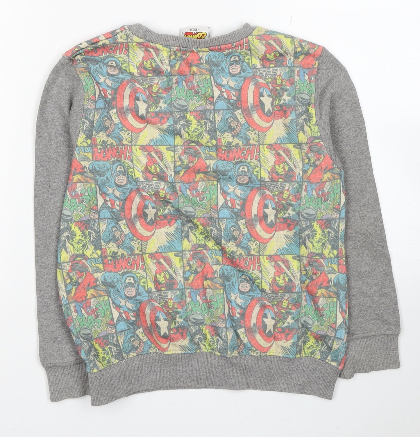 NEXT Boys Grey Polyester Pullover Sweatshirt Size 6 Years Pullover - Comic Book Marvel