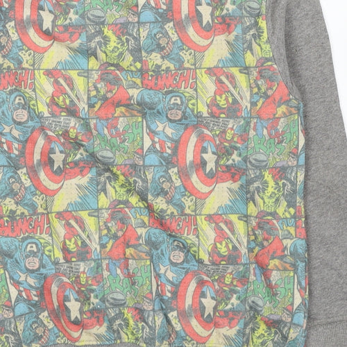 NEXT Boys Grey Polyester Pullover Sweatshirt Size 6 Years Pullover - Comic Book Marvel