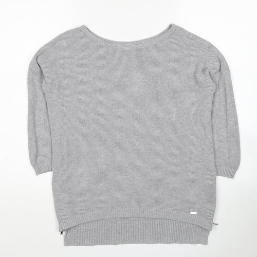 Mohito Womens Grey Boat Neck Acrylic Pullover Jumper Size M