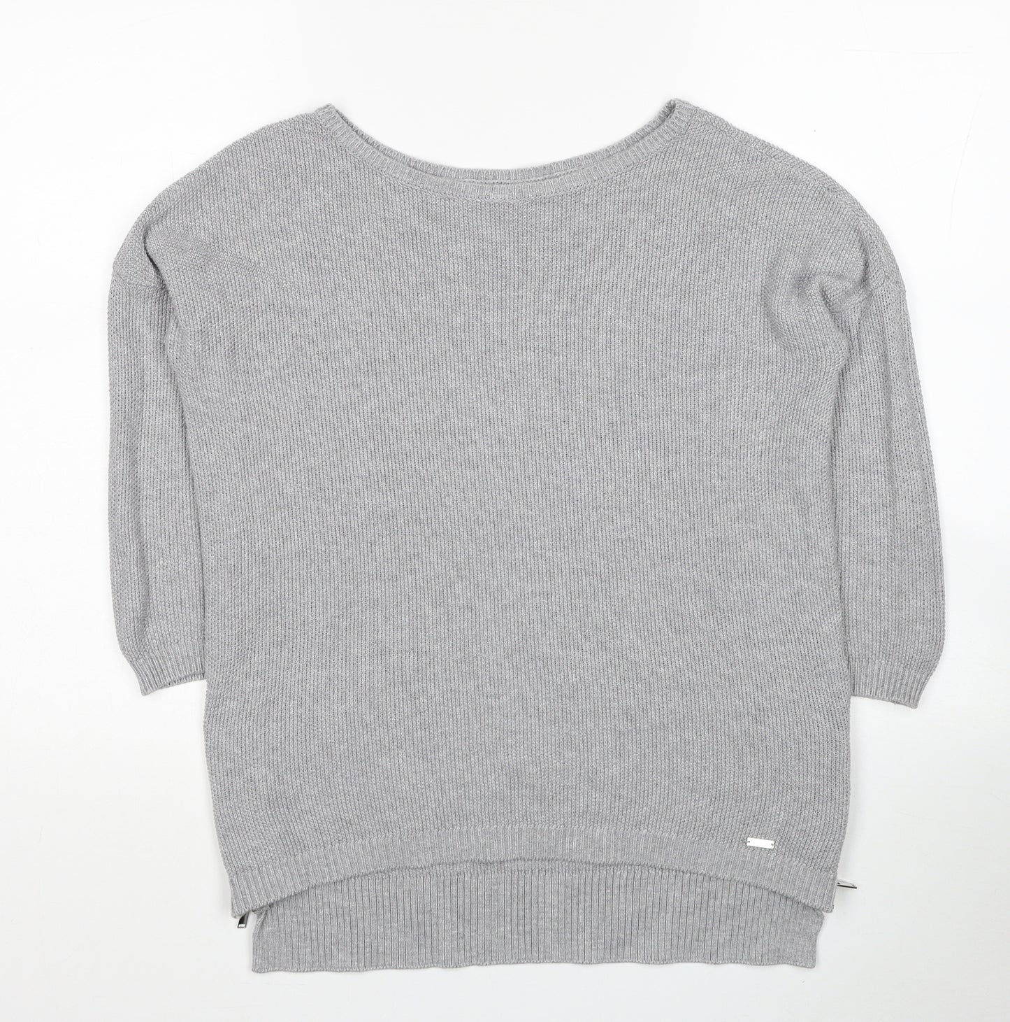 Mohito Womens Grey Boat Neck Acrylic Pullover Jumper Size M