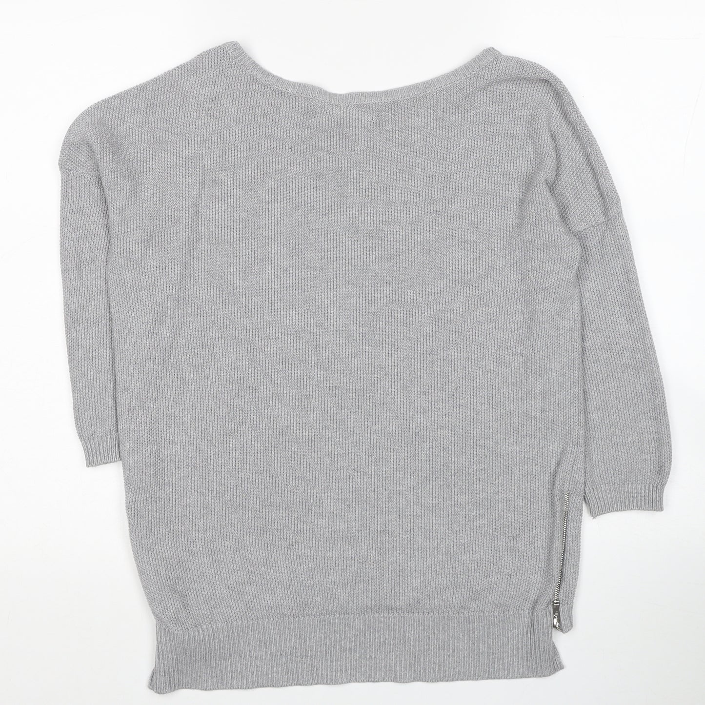 Mohito Womens Grey Boat Neck Acrylic Pullover Jumper Size M
