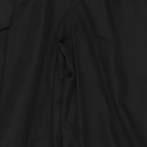 Preworn Mens Black Polyester Windbreaker Trousers Size M L32 in Regular