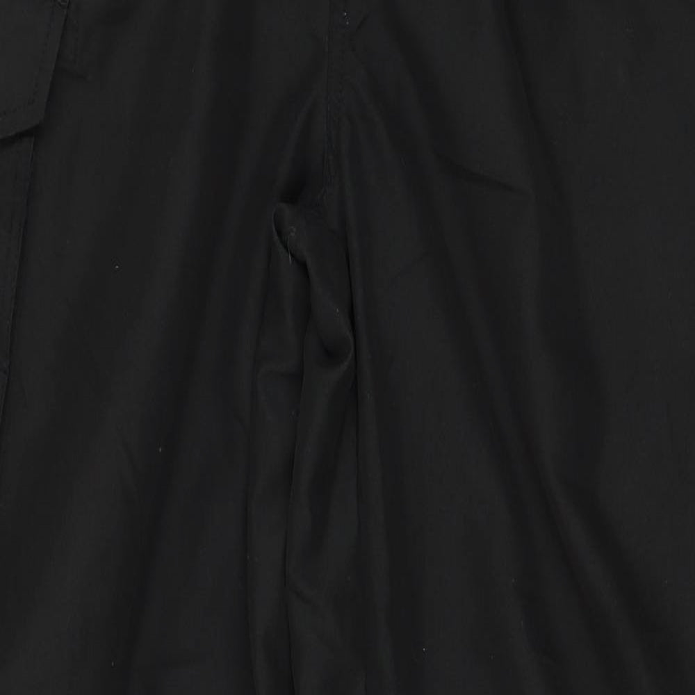 Preworn Mens Black Polyester Windbreaker Trousers Size M L32 in Regular