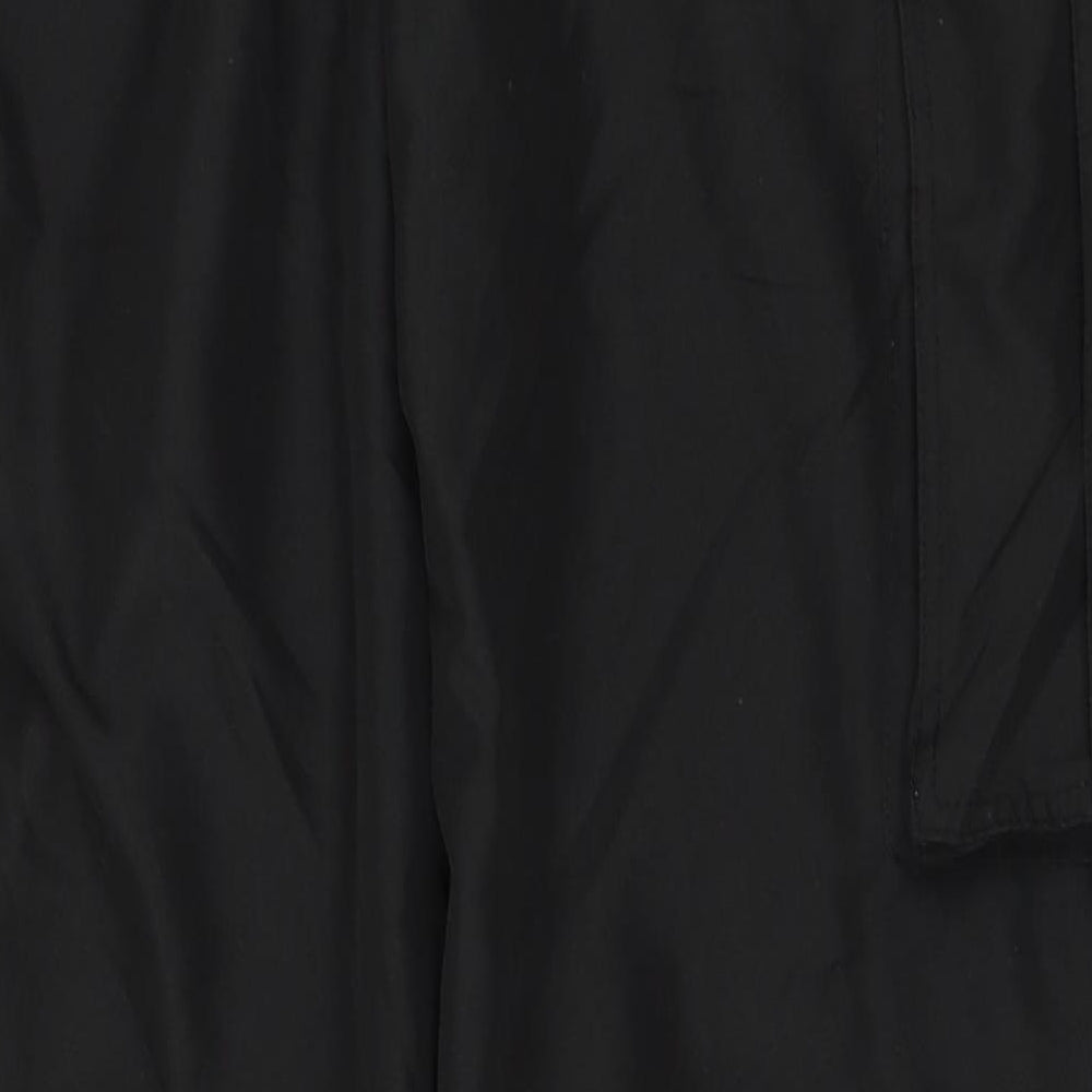 Preworn Mens Black Polyester Windbreaker Trousers Size M L32 in Regular