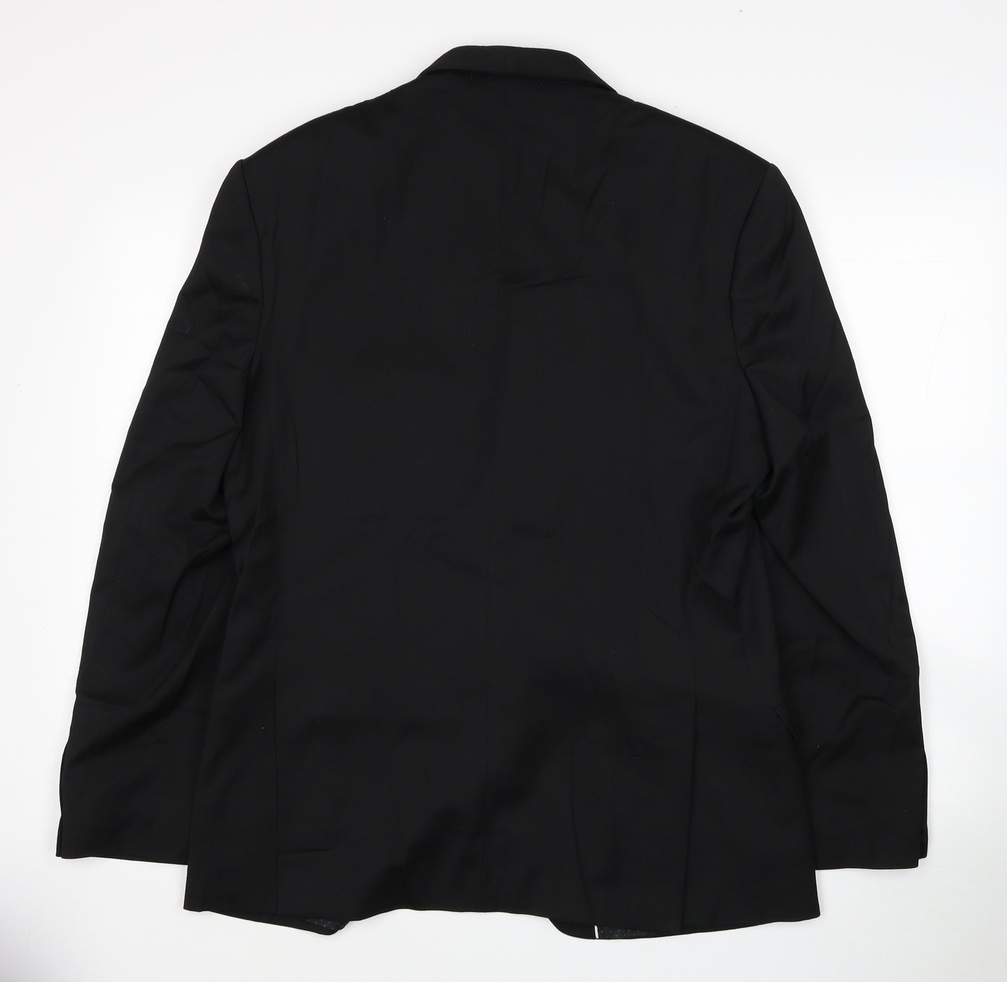Limehaus Mens Black Viscose Jacket Suit Jacket Size 42 - Shoulder Pads
