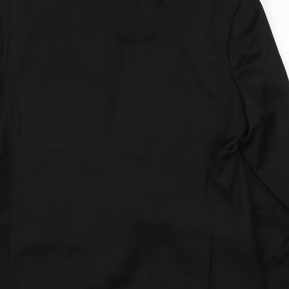 Limehaus Mens Black Viscose Jacket Suit Jacket Size 42 - Shoulder Pads