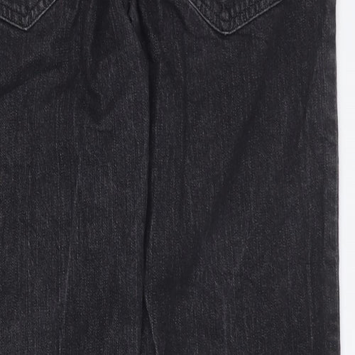 TU Mens Black Cotton Straight Jeans Size 36 in L32 in Regular Zip