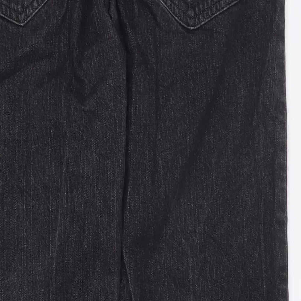 TU Mens Black Cotton Straight Jeans Size 36 in L32 in Regular Zip