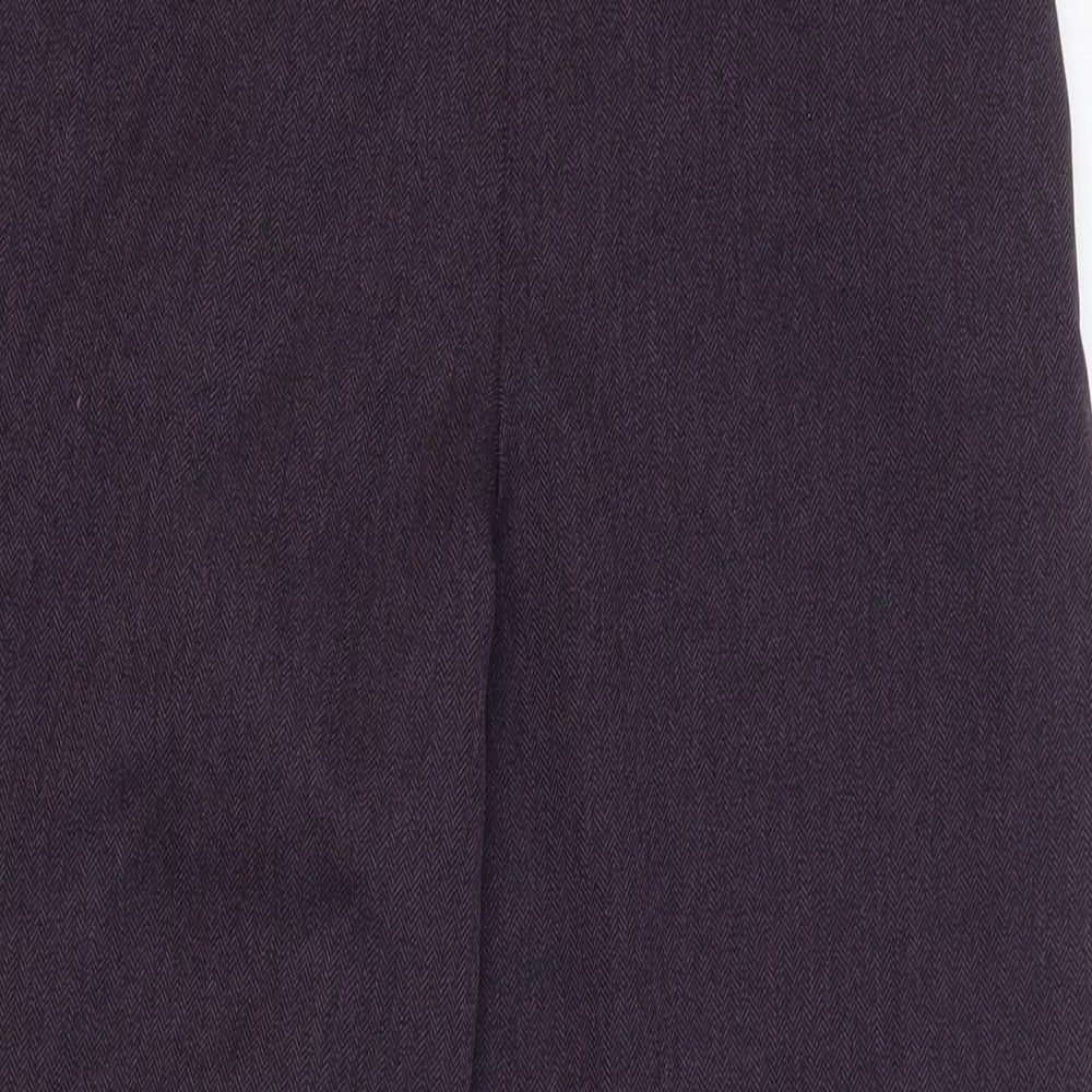 BHS Womens Purple Polyester Trousers Size 10 L24 in Regular