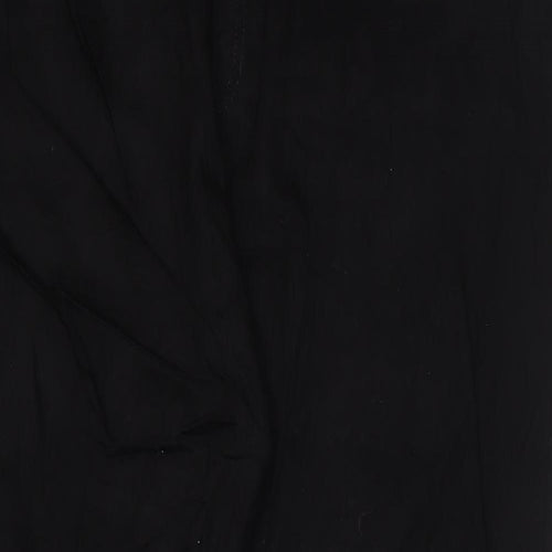 Marks and Spencer Womens Black Cotton Straight Jeans Size 22 L30 in Regular Zip