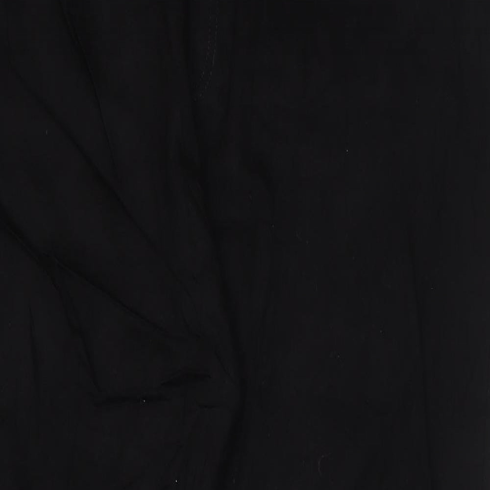 Marks and Spencer Womens Black Cotton Straight Jeans Size 22 L30 in Regular Zip