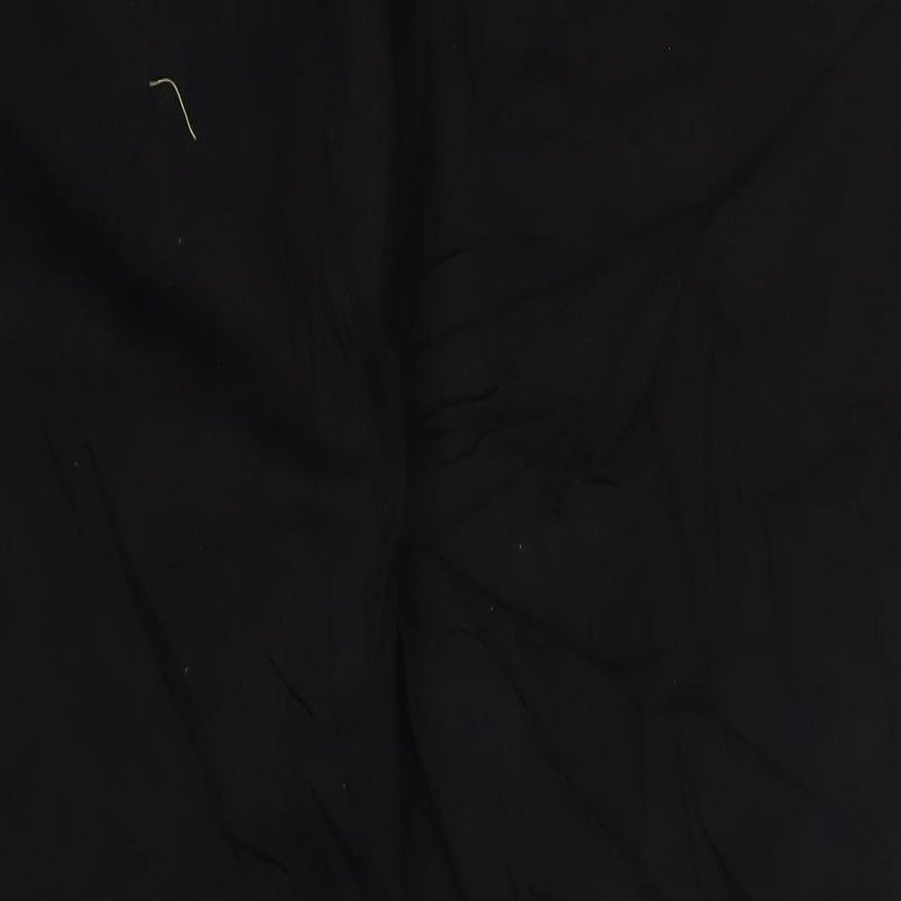 Marks and Spencer Womens Black Cotton Straight Jeans Size 22 L30 in Regular Zip