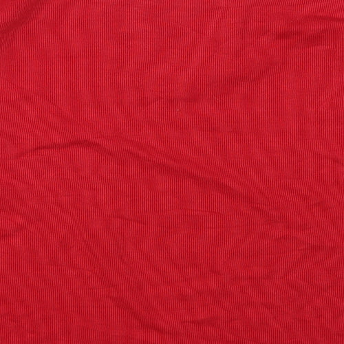 Bonmarché Womens Red Round Neck Polyester Pullover Jumper Size M