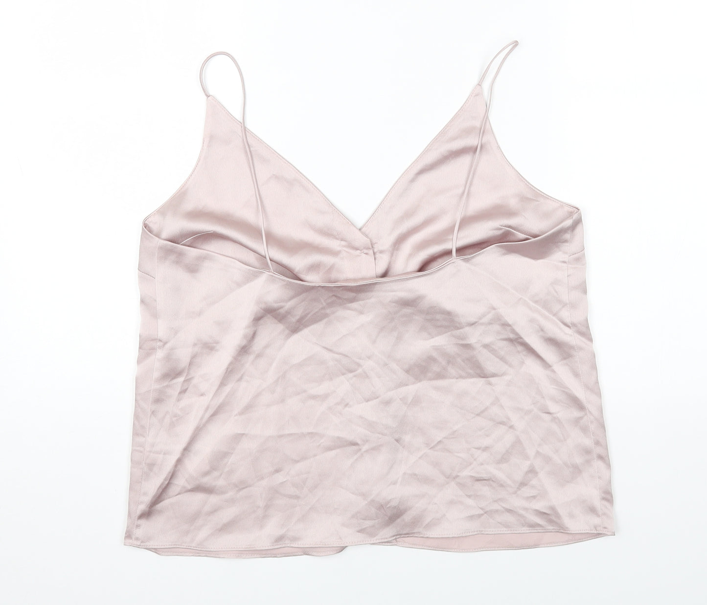 Topshop Womens Pink Polyester Camisole Tank Size 10 V-Neck