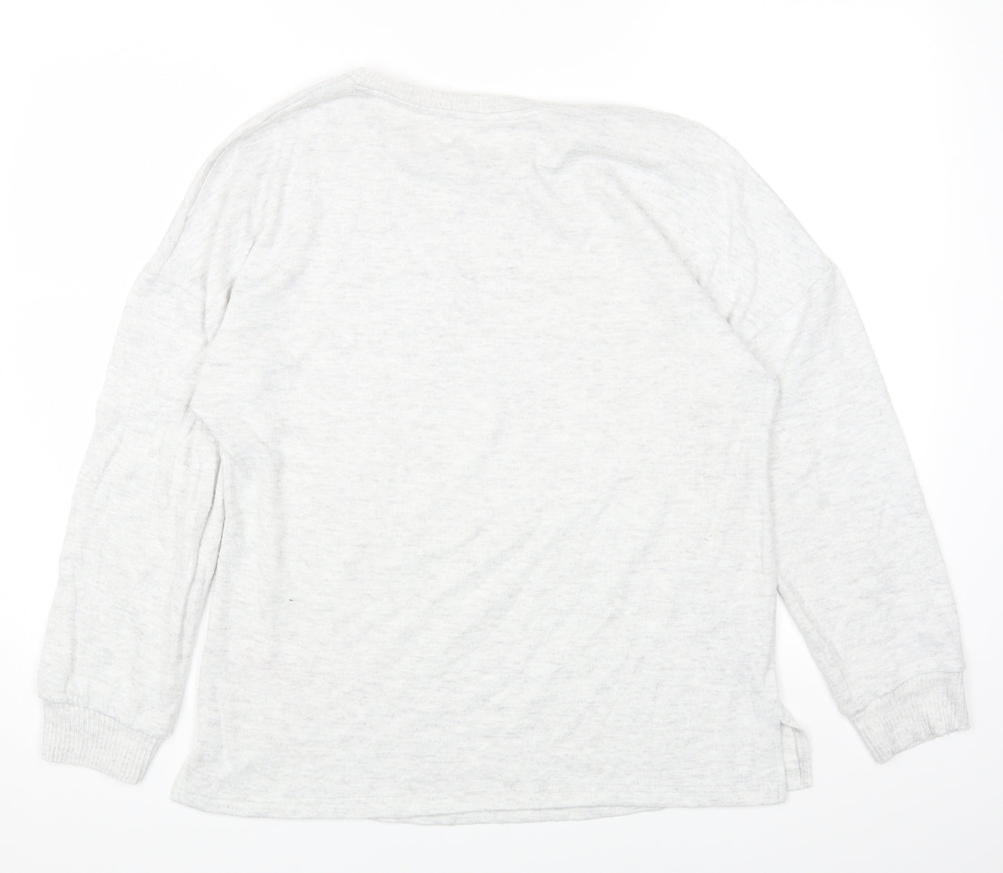 Primark Womens Grey Round Neck Polyester Pullover Jumper Size M