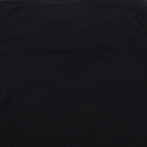 ASOS Womens Black Viscose Basic T-Shirt Size 10 Scoop Neck