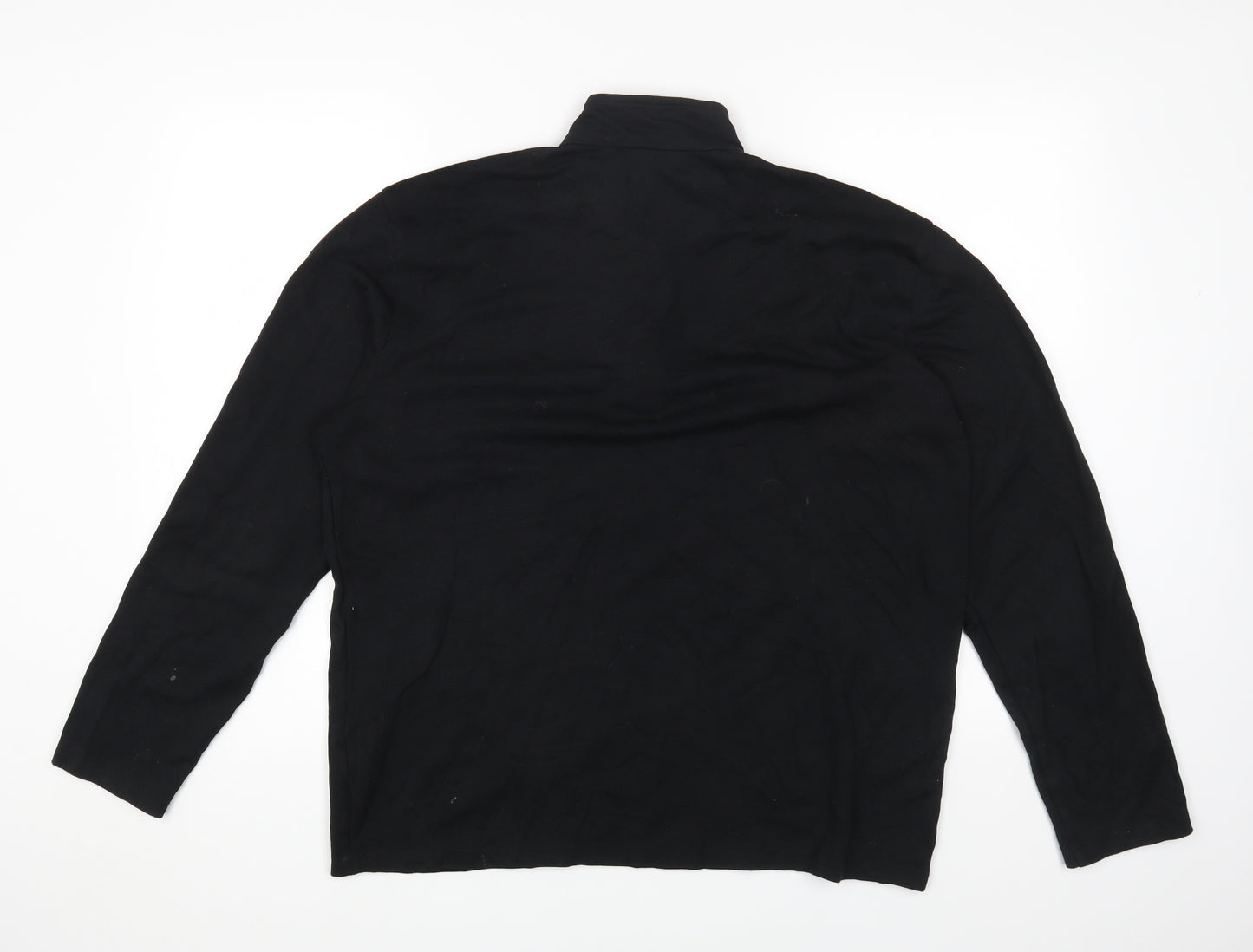 JACHS Womens Black High Neck Cotton Pullover Jumper Size M
