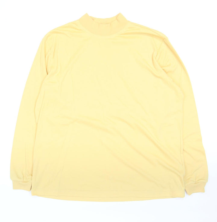 Black Pepper Womens Yellow Polyester Pullover Sweatshirt Size 16 Pullover