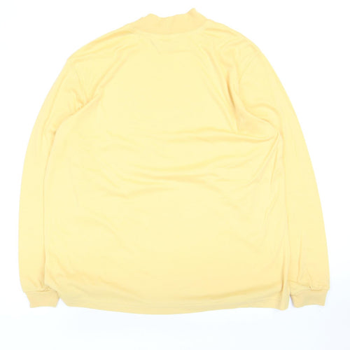 Black Pepper Womens Yellow Polyester Pullover Sweatshirt Size 16 Pullover