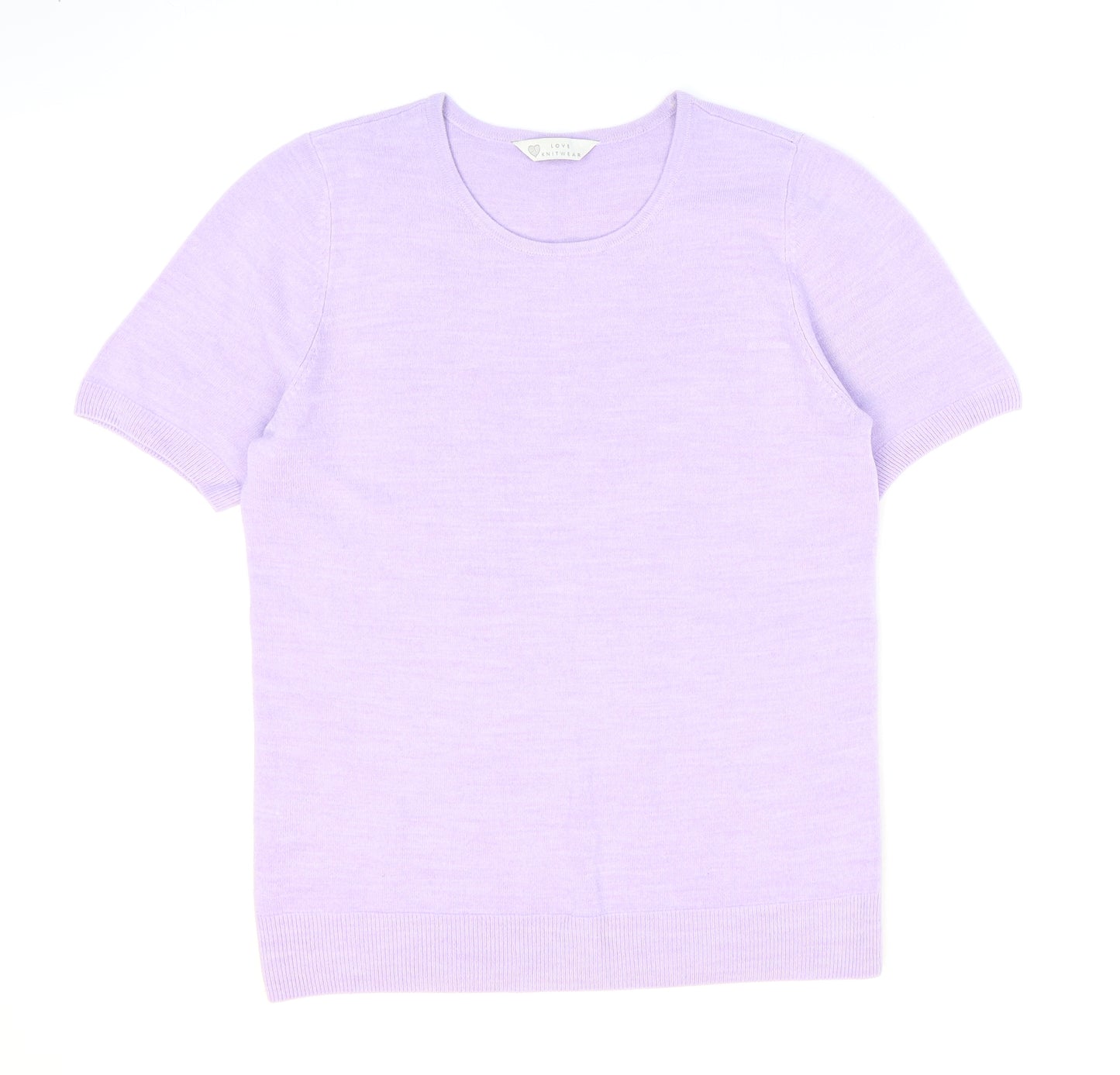 BHS Womens Purple Round Neck Acrylic Pullover Jumper Size 12