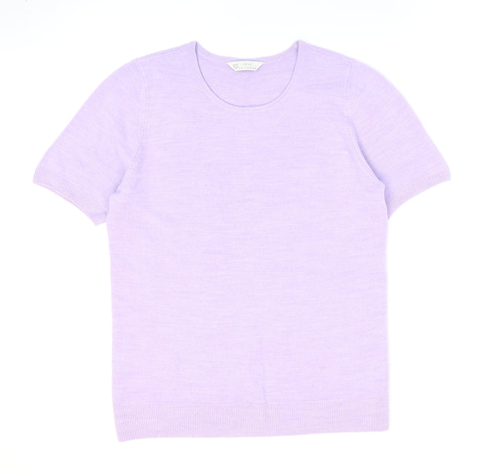 BHS Womens Purple Round Neck Acrylic Pullover Jumper Size 12
