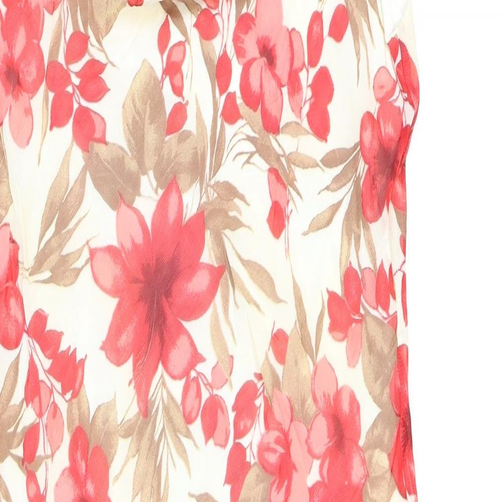 Berkertex Womens Multicoloured Floral Viscose Fit & Flare Size 18 Cowl Neck Pullover