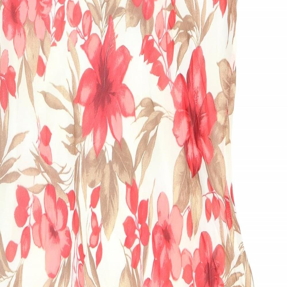 Berkertex Womens Multicoloured Floral Viscose Fit & Flare Size 18 Cowl Neck Pullover