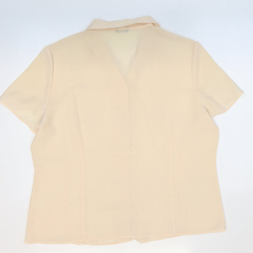 Debenhams Womens Orange Polyester Basic Button-Up Size 18 Collared