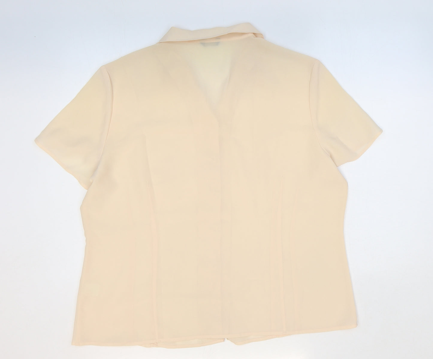 Debenhams Womens Orange Polyester Basic Button-Up Size 18 Collared