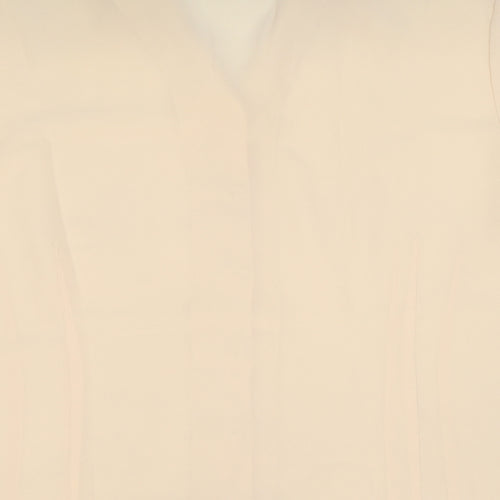 Debenhams Womens Orange Polyester Basic Button-Up Size 18 Collared
