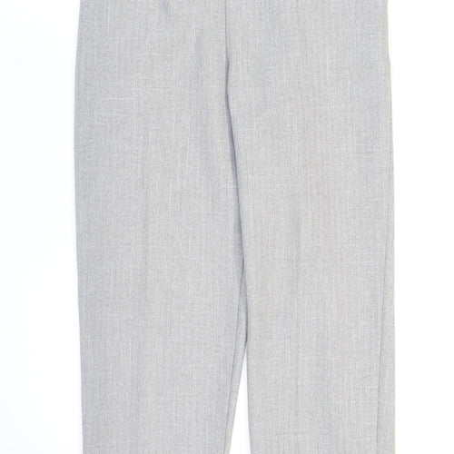 Autonomy Womens Grey Herringbone Polyester Dress Pants Trousers Size 14 L26 in Regular