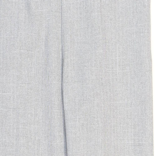 Autonomy Womens Grey Herringbone Polyester Dress Pants Trousers Size 14 L26 in Regular
