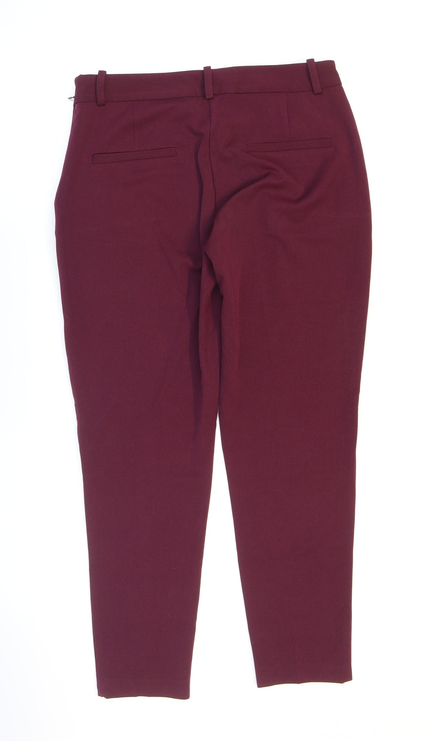 Principles Womens Red Polyester Dress Pants Trousers Size 10 L24 in Regular Zip