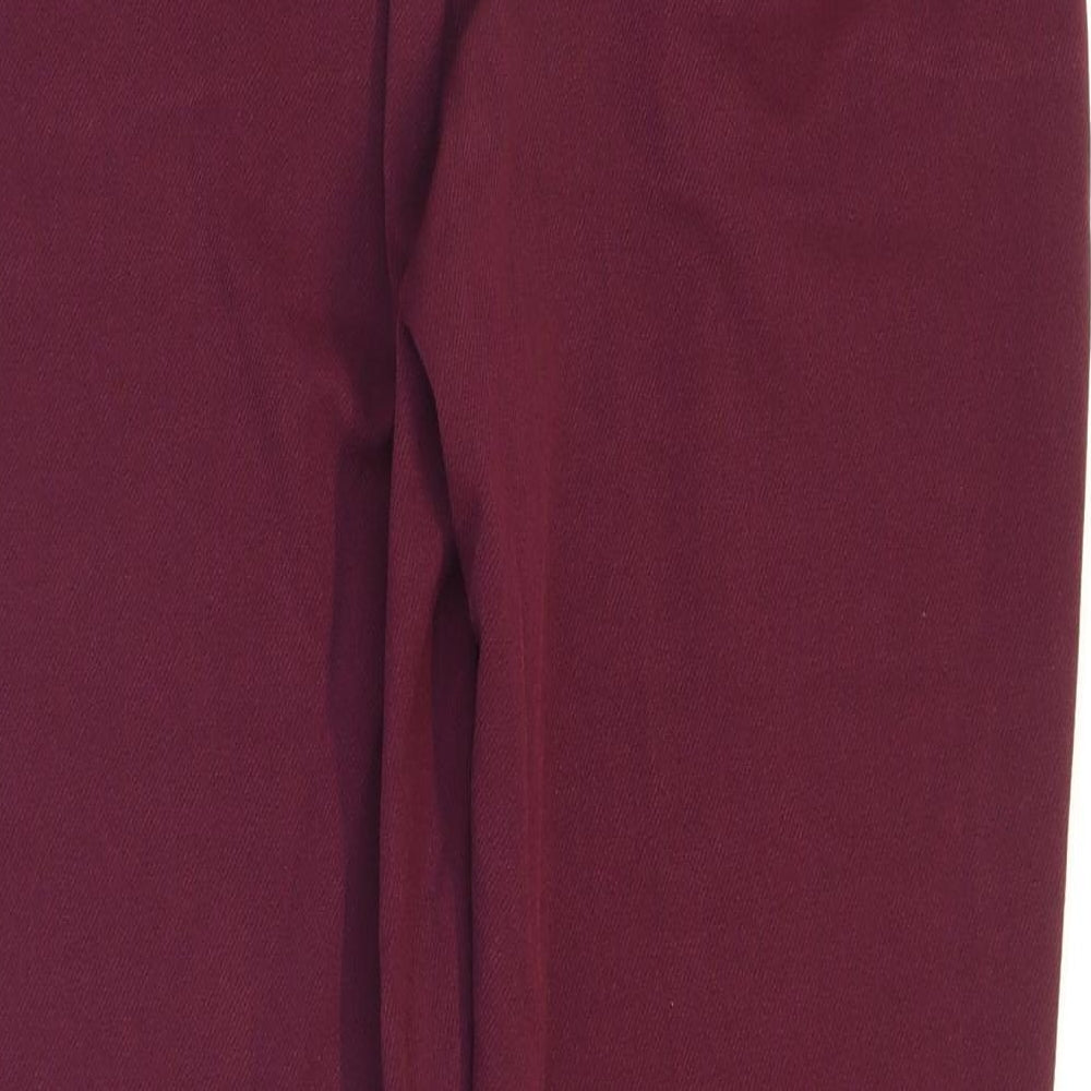 Principles Womens Red Polyester Dress Pants Trousers Size 10 L24 in Regular Zip