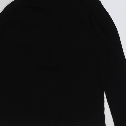 Zona Womens Black Polyester Basic T-Shirt Size 18 Collared - Ribbed