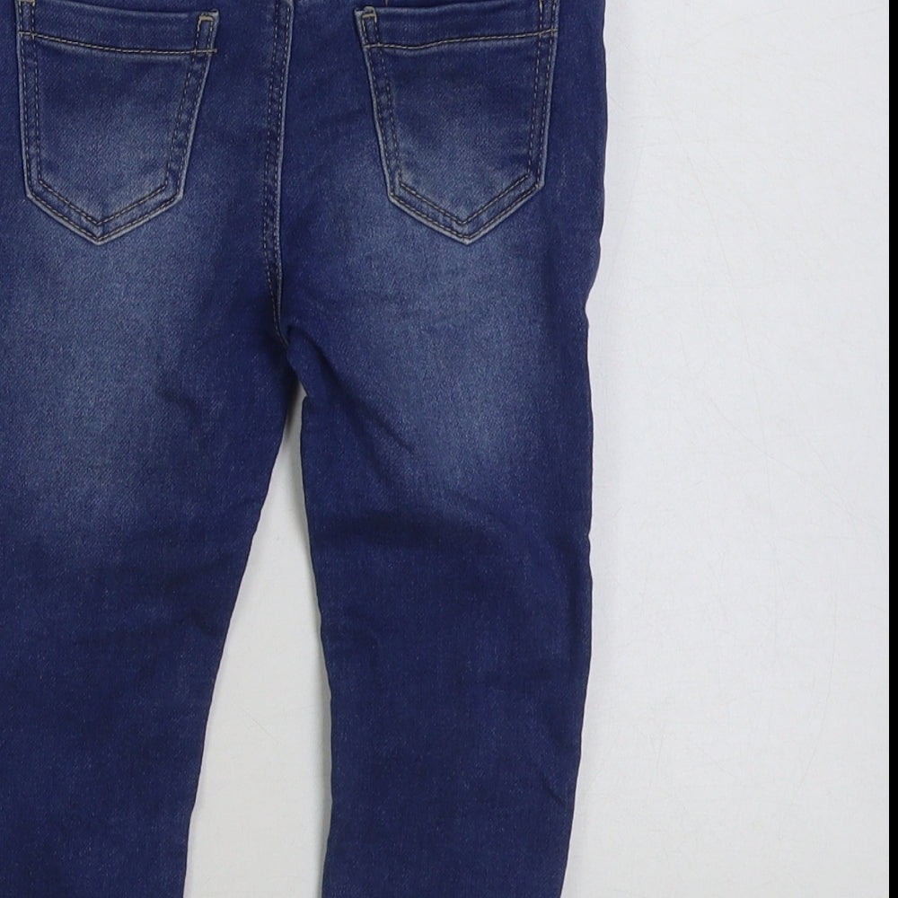 Primark Baby Blue Cotton Jeans Size 18-24 Months Button