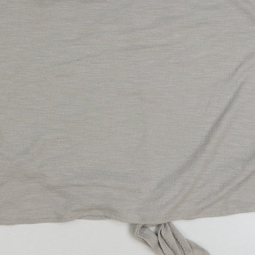 H&M Womens Beige Polyester Pullover Sweatshirt Size M Pullover - Tie