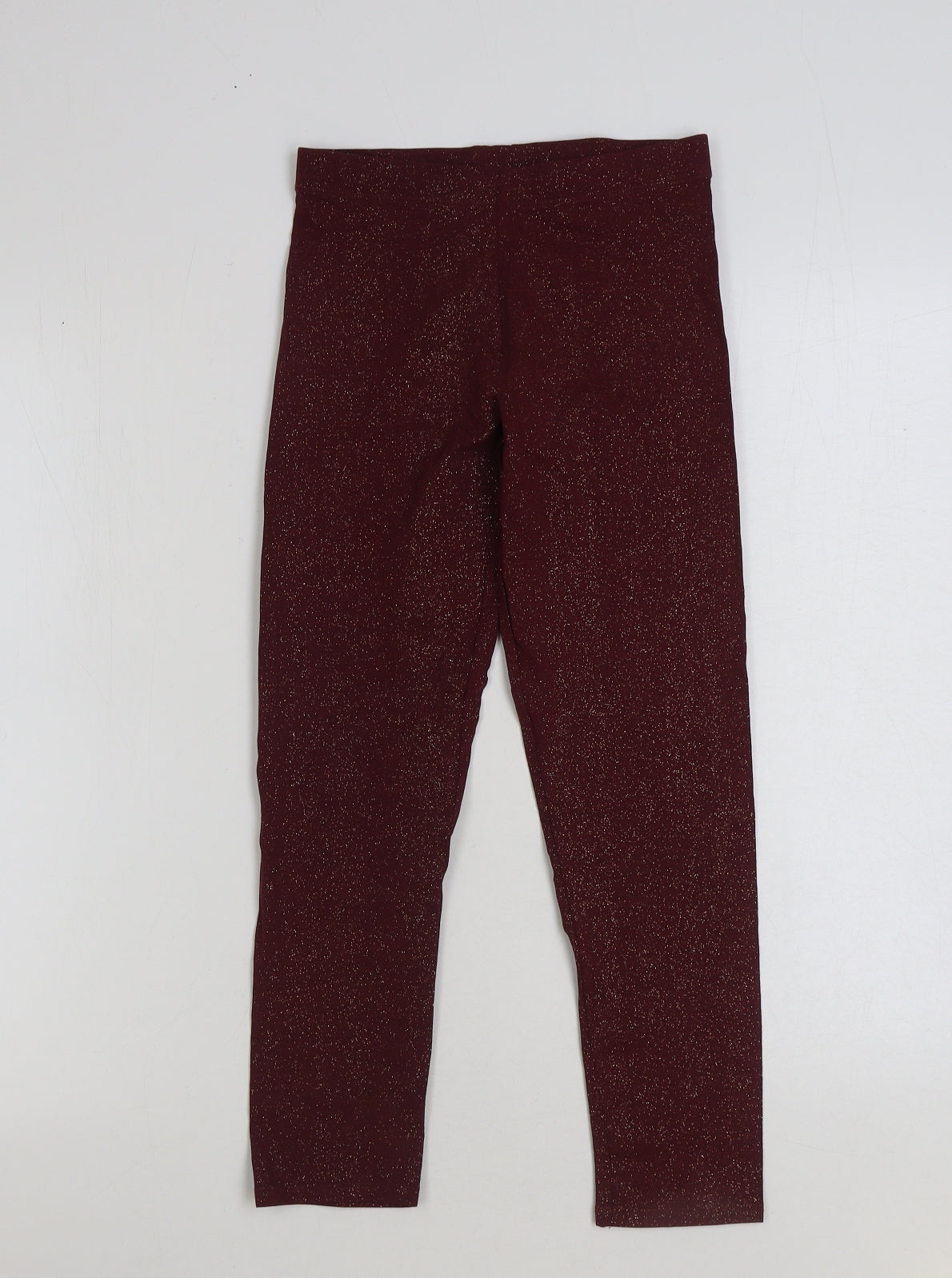 TU Girls Red Cotton Jegging Trousers Size 10-11 Years Regular Pullover