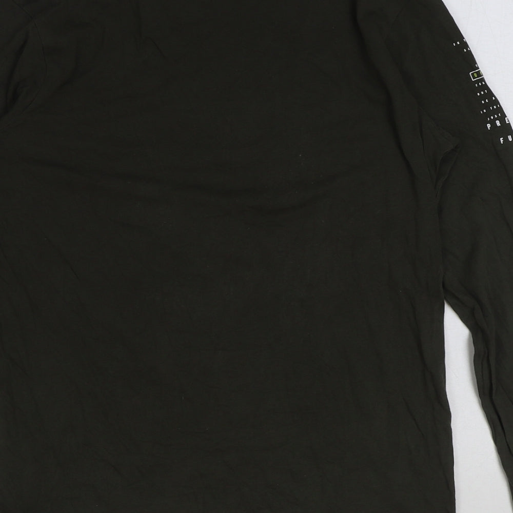 George Boys Green Cotton Basic T-Shirt Size 13-14 Years Round Neck Pullover - Stay Real