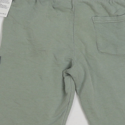 Primark Boys Green Cotton Sweat Shorts Size 8-9 Years Regular Drawstring