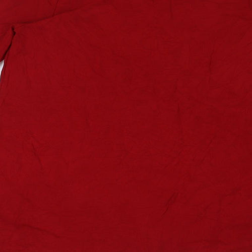 Together Womens Red Viscose Tunic T-Shirt Size M Scoop Neck