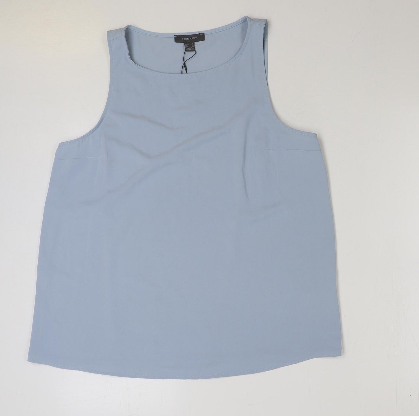 Primark Womens Blue Polyester Basic Blouse Size 16 Round Neck