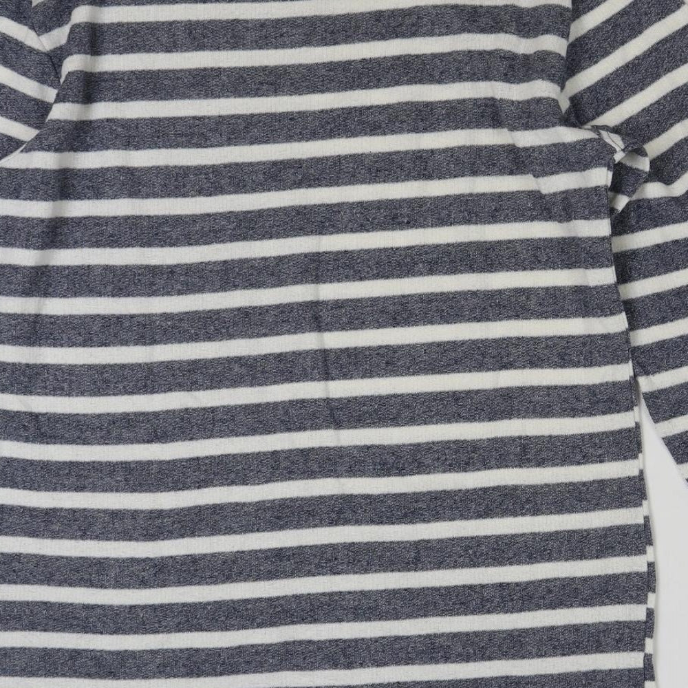 Primark Mens Blue Striped Polyester Pullover Sweatshirt Size S