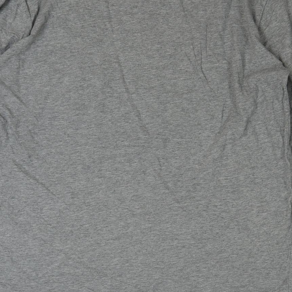 Converse Mens Grey Cotton T-Shirt Size S Round Neck
