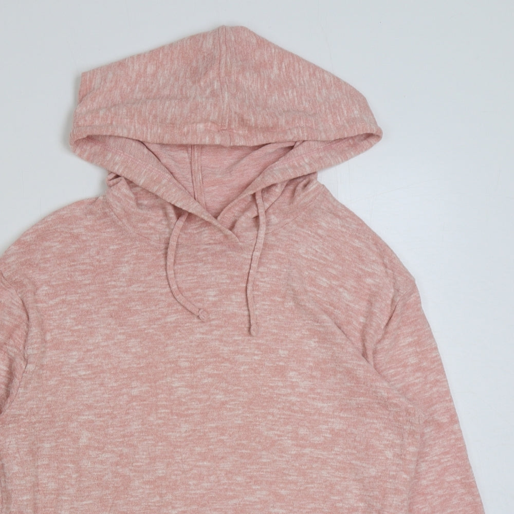 Matalan Womens Pink Viscose Pullover Hoodie Size M Pullover