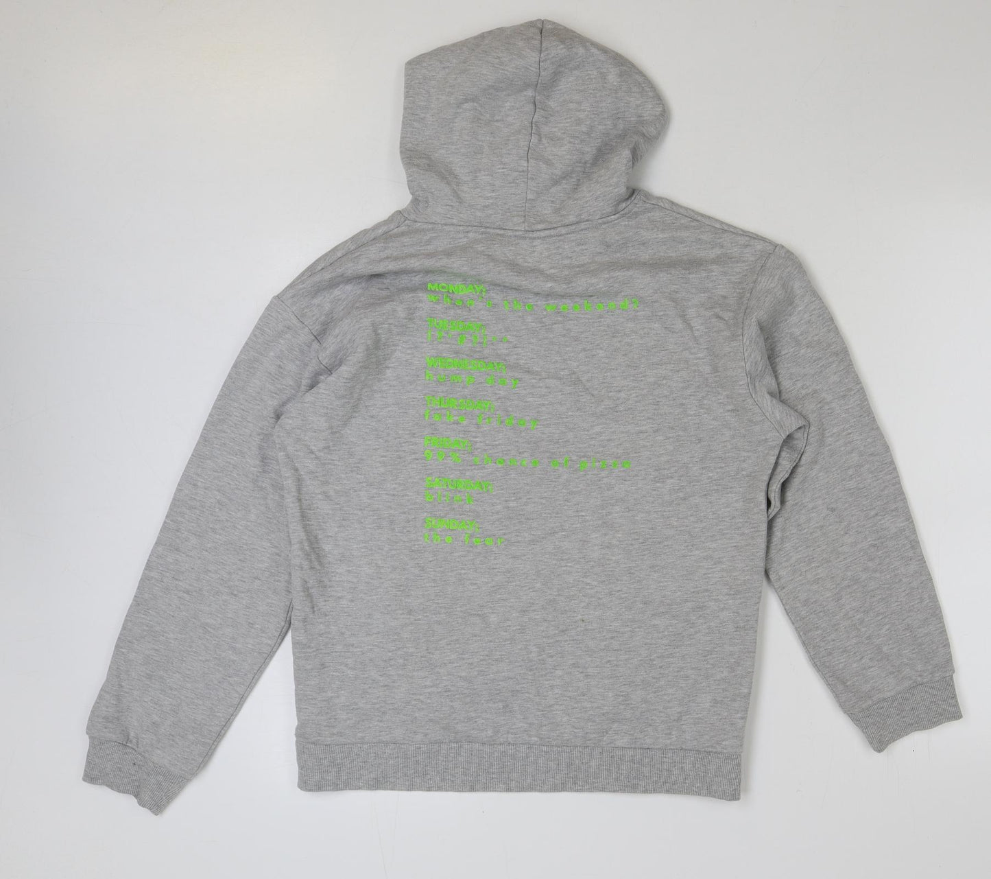 Tee and Cake Womens Grey Cotton Pullover Hoodie Size M Pullover