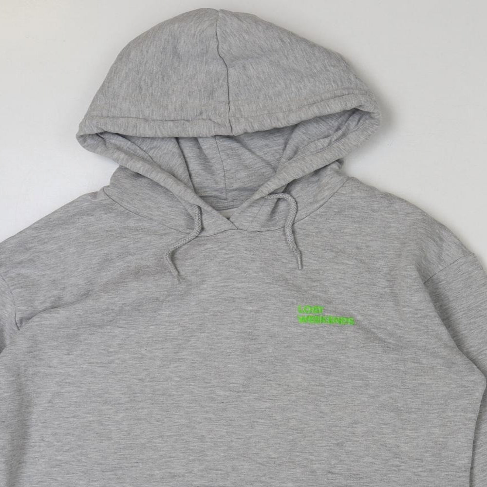 Tee and Cake Womens Grey Cotton Pullover Hoodie Size M Pullover