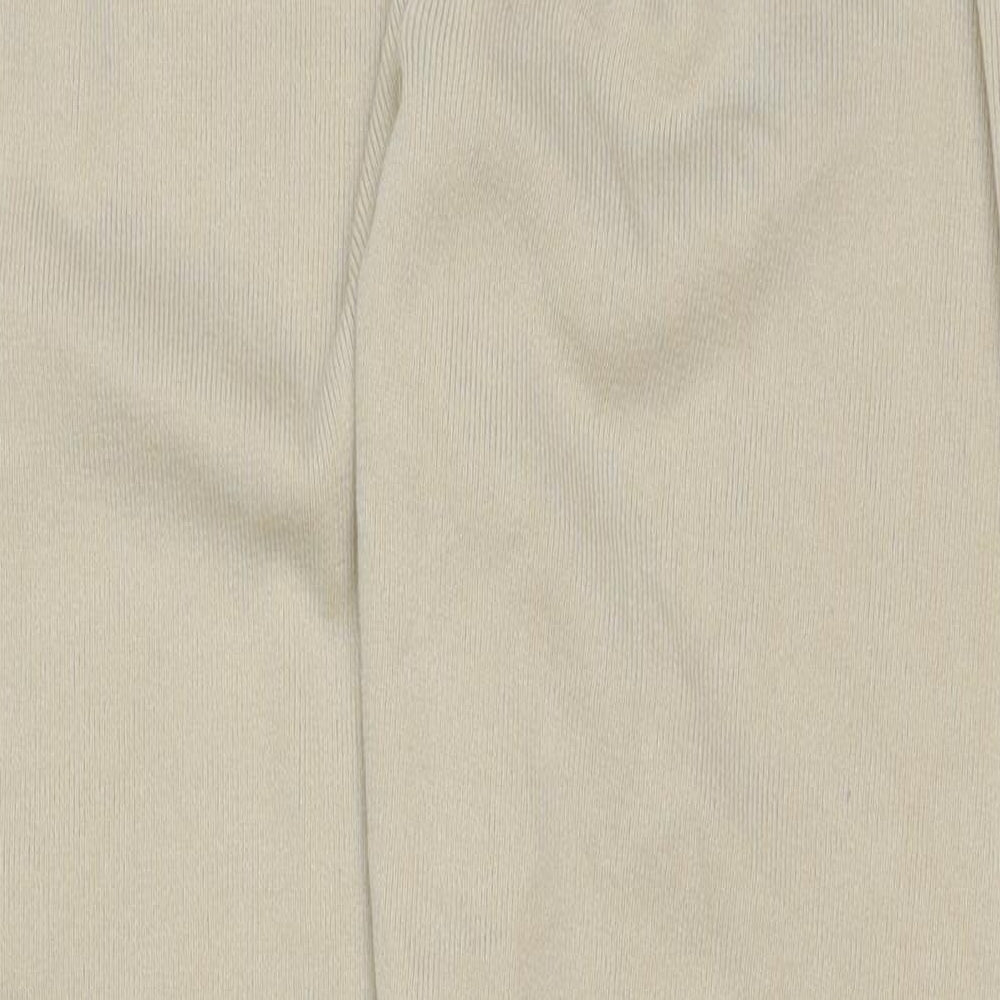 Preworn Womens Beige Viscose Jogger Trousers Size 24 in L29 in Regular Drawstring