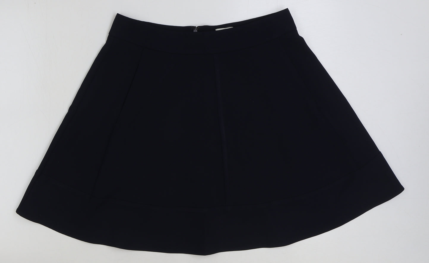 Reiss Womens Blue Polyester Flare Skirt Size 14 Zip